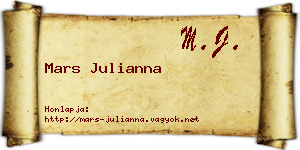 Mars Julianna névjegykártya